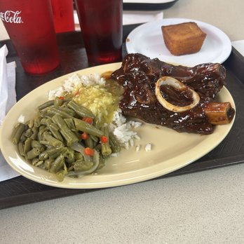 The Beautiful Restaurant signature dishes Banana Pudding
Fried Pork Chops
BBQ Beef Rib Dinner